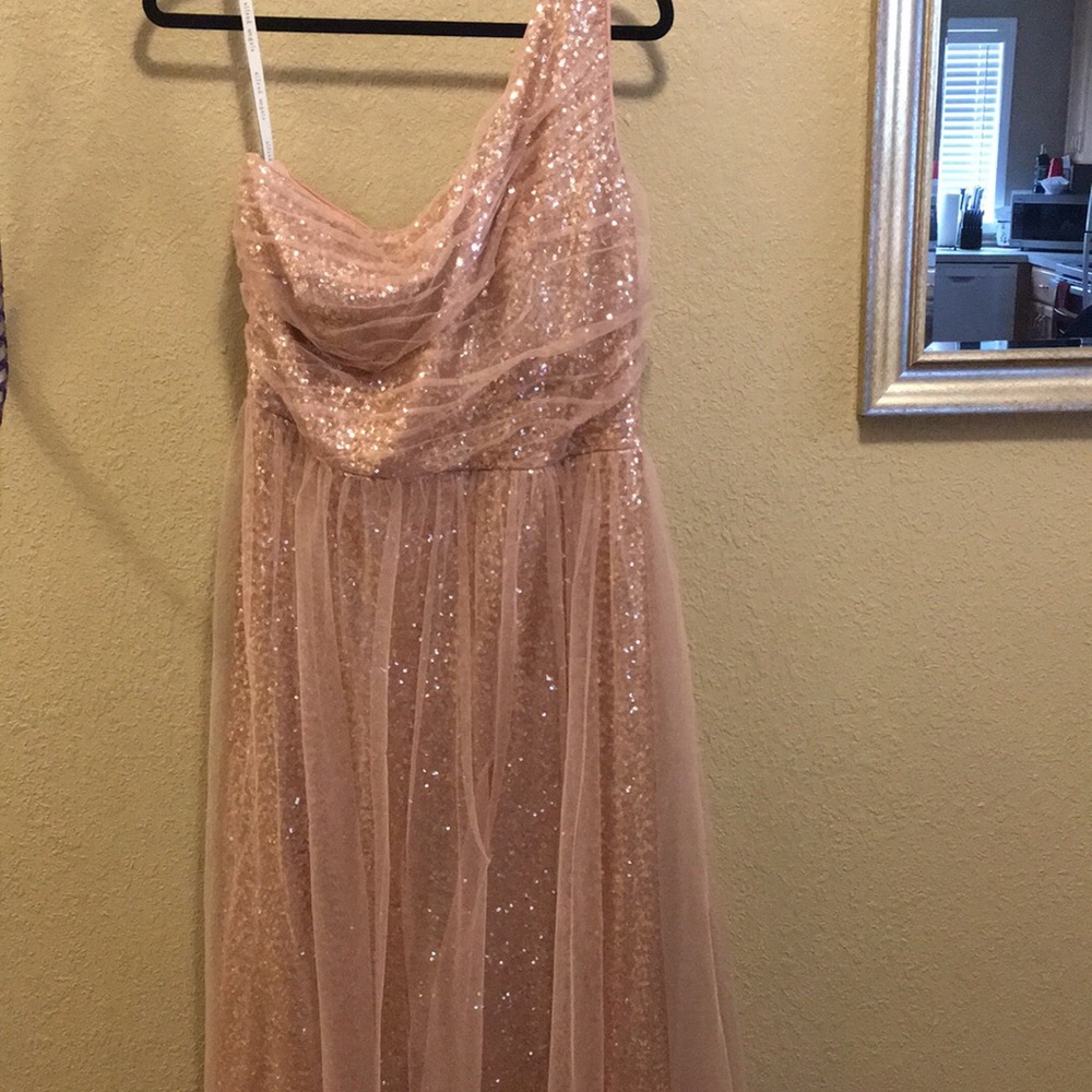 Alfred Angelo Sapphire Rose Gold Bridesmaid dress